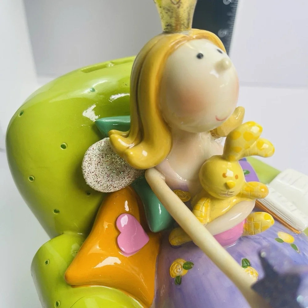 Fairy Princess‎ with Star Wand Bunny Pink and Green Coin Bank Koolitz Blowfish
